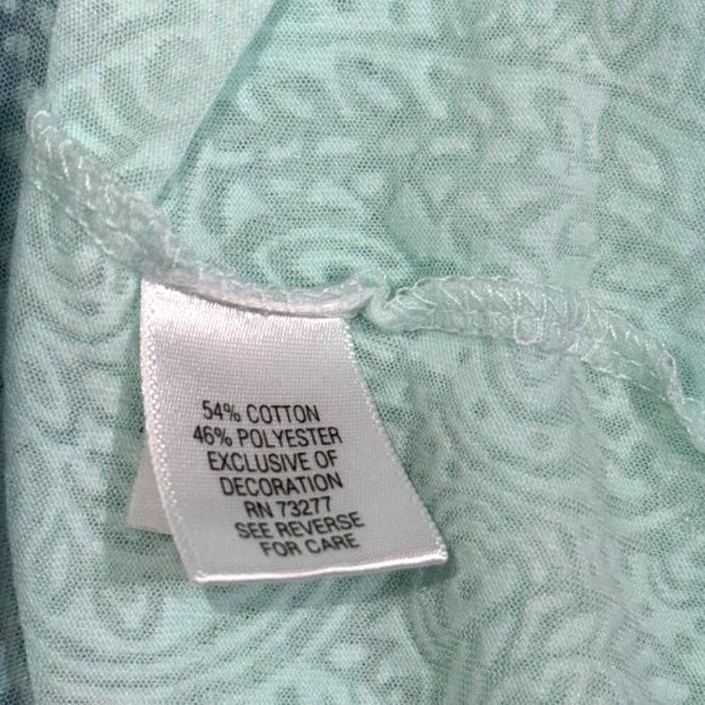 Croft & Barrow XL Mint Green Paisley Cardigan - Picture 3 of 6